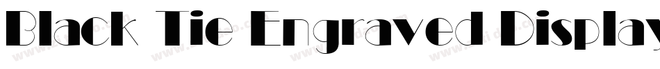 Black Tie Engraved Display SSi字体转换